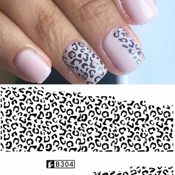 1 Lakštai Moterų Sexy Nagai Meno Juodas Leopardas spausdinimui Vandens Perdavimo Lipdukas Nagų Lipdukai, Manikiūro Įrankiai, Papuošalai TRSTZ023-855