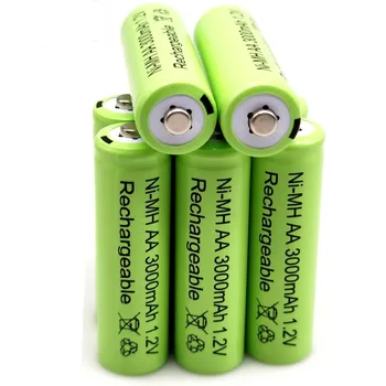100% naujas 1,2 V 3000 mAh NI-MH AA Pre-cargado bateras recargables NI-MH recargable AA batera para juguetes micrfono de la cmara