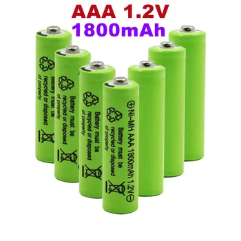 100% Naujas Originalus AAA 1800 MAh 1.2 V Kokybės Įkraunamos Baterijos Ni-MH 3A