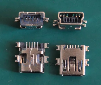 (100 vnt/lot), Mini USB Female Jungtis Plug tinka Skaitmeniniai Fotoaparatai, mp3, mp4, Telefoną, Tabletės