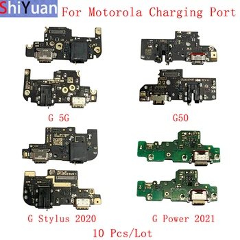 10vnt/Daug Originalus USB Įkrovimo lizdas Jungtis Valdybos Flex Kabelis Motorola G 5G G50 G Stylus 2020 G Galios 2021