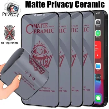 10vnt Matinis Keramikos Privatumo Ekrano Apsaugos IPhone 15 14 12 13 11 Pro Max XS Max X XR 7 8 Plus Anti-spy Filmas