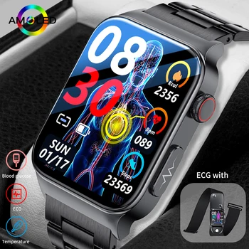 2023 Dabar Kraujo Gliukozės Smart Watch Vyrų EKG+PPG Kraujo Deguonies Slėgio Sveikatos Laikrodžiai IP68 Vandeniui Smartwatch Moterų Xiaomi