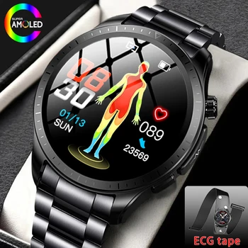 2023 Naujas Kraujo Gliukozės Stebėti Smart Watch Vyrai Moterys EKG+PPG Kūno Temperatūra, Kraujo Deguonies Širdies ritmas, Sveikata, Sportas Smartwatch