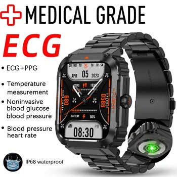 2023 Naujų Sveikatos Smart Watch Vyrų EKG + neinvaziniai Gliukozės Matavimo HRV Funkcija IP68 Vandeniui Sporto Ponios Smart Žiūrėti