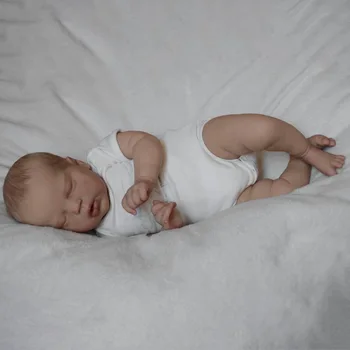 22inch Jau Baigtas Alexis Reborn Baby Doll Pat, Kaip Paveikslėlyje, Tikroviška, Minkšta Liesti 3D Dažytos Odos Vertus-Atkreipti Plaukų Matomas Venų
