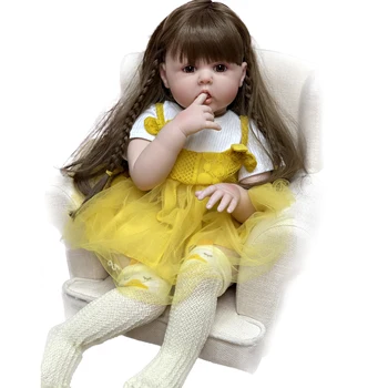 24 Colių Erin Atgimsta Bamblys Lėlės Aukštos Kokybės Realus Dažytos Bebe Atgimsta Lėlė Su Plaukų Perukas Žaislai Mergaitėms
