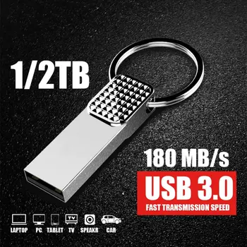 2TB Didelės Spartos USB Flash Drive 8GB 16GB 32GB 256 GB 64GB 128GB key chain Pendrive Vandeniui 512 GB 