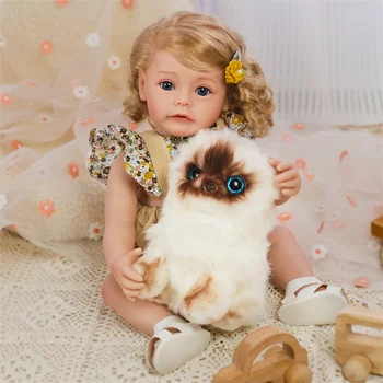50cm Reborn Baby Lėlės Tikroviška Reborn Baby Girl Lėlės Realistiškas viso Kūno Silikono Baby Doll, Naujagimiams Gali Kūdikio Gimtadienio Dovana