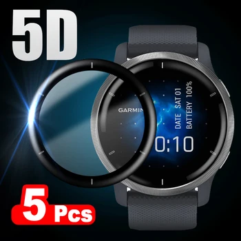 5D Minkštas Pluošto Stiklo Apsauginė Plėvelė Garmin Venu 2 / Venu 2S Visą Lenktas Padengti Screen Protector for Smart Watch Priedai