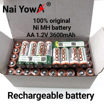Baterijų rechargeables 100% supilkite appareil foto, 20 pièces 1.2 V AA 3600mAh Ni-Mh 2A, originales, nouvelle kolekcija