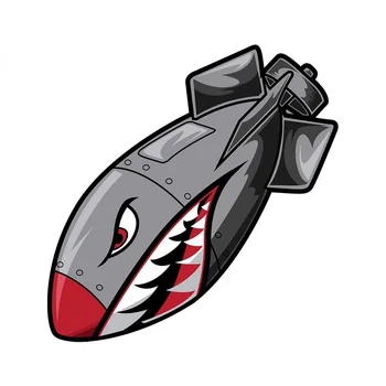 Bomba Flying Tiger Shark Burną Automobilių Lipdukai PVC Lipdukai prekinis, galinis Stiklo Užsakymą Spausdinimo Automobilių Apdailos 13cmX12.7cm