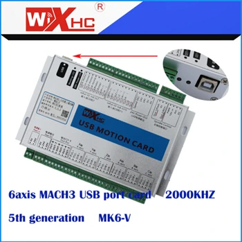 CNC Mach3 kontrolės kortelė 6 ašis XHC MKX6 MACH3 USB CNC judesio kontrolės kortelės 2000KHZ palaiko 