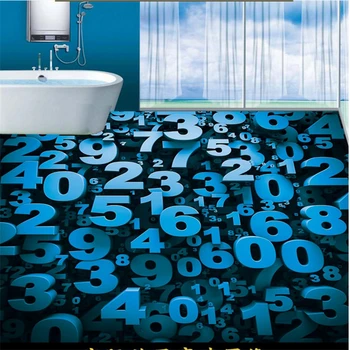 Custom grindys 3d atsparus vandeniui tapetai skaitmeninės skaičius grindų dažymas TV fono sienos kambarį apdaila papel de parede