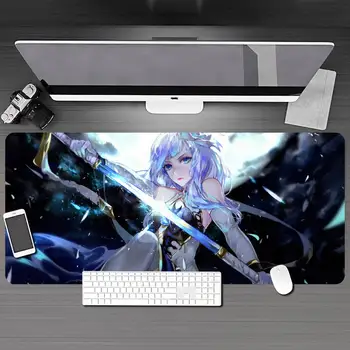 Didelis Anime Mergina Kilimėlis Kilimėlis HD Spausdinimo Kompiuterio Žaidėjų Užraktas Lock 
