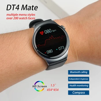 DT4 Mate Smart Watch Vyrai Moterys Smartwatch Vyrų Laikrodis Laikrodis, Kompasas Sporto Fitneso Apyrankę Skaitmeninis Vandeniui Rankiniai Laikrodžiai