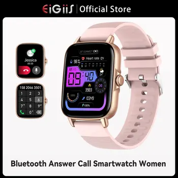 EIGIIS Bluetooth Atsiliepti į Skambutį Smartwatch Moteris Visiškai Jutiklinis Ekranas Fitness Tracker Vandeniui Dial Ryšio Smart Watch Vyrų GTS 3