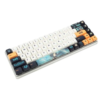 Genshin Keycaps PBT 145 klavišą ZDA Panašus į XDA Keycap Dye Sub For MX Klaviatūros 104 87 GK61 96 84 GK64 68