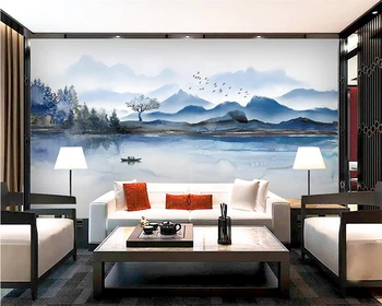 Individualizuotos fono paveikslėlį Rašalo kraštovaizdžio TV foną, sienos, namo apdailos gyvenimo kambario, miegamasis freskomis 3d tapetai