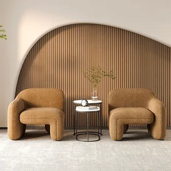 Išplėstinė Sofa-lova Rudos spalvos Kambarį, Recliner Kėdės Prabangos italijos Dinette, Ergonomiškas Kėdės Chaises Salonas Modernūs Baldai KTY031 WYH