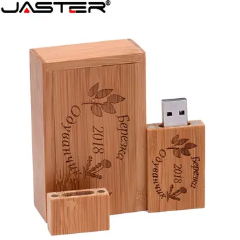 JASTER Medinė USB 2.0 Flash Diskai 128GB 64GB Nemokamai Logotipą Pen ratai Klevo medienos Lauke Memory Stick 16GB 32GB U disko Nešiojamas
