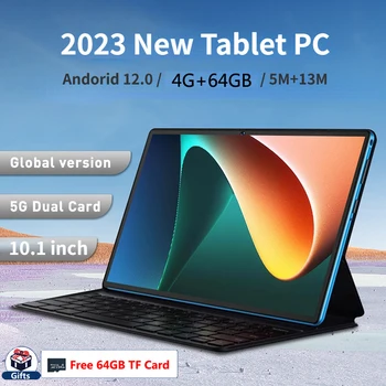 Karšto 10.1 Colių Android 12.0 WiFi Tablet 4G+64GB+Nemokamas 64GB TF Kortelę Tablet PC Dual SIM dvejopo Bluetooth, WiFi 4G Ryšio Telefoną, Planšetinį
