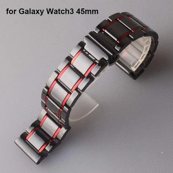 Keramikos Juostos Galaxy Žiūrėti 3 45mm/ Watch 46mm/ Įrankių S3/ Huawei Žiūrėti GT2 Pro/ GT 2e/GT 46mm/GT2 46mm/Ticwatch Pro 3 Watchband