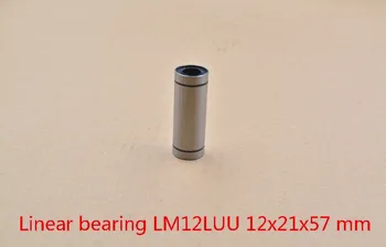 LM12LUU 12mmx21mmx57mm 12mm tiesinį rutulinį guolį bush praėjimo už 12mm strypas, apvalus veleno cnc 1pcs