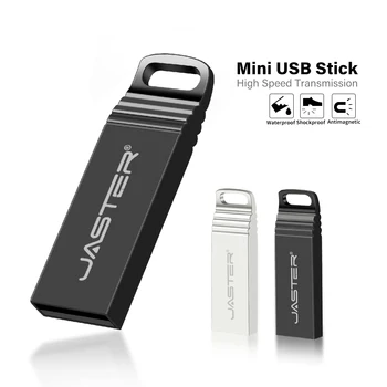 Mini Nešiojamas Metalo USB 2.0 Flash Drive Nemokamai Logotipą Pen Ratai Realias galimybes Sidabro Memory Stick 64GB/32GB/16GB/8G/4G U Disko