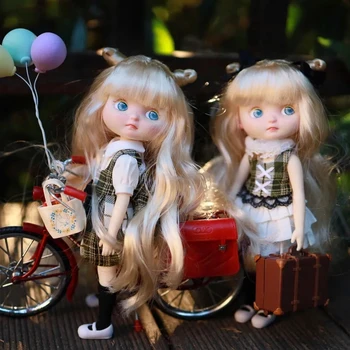 NAUJAS 1/8 Mini Mados BJD Doll 20cm UK arbatėlė Sąnarių Kilnojamojo Mielas sudaro Princesė Drabužiai Tiktų Priedai Kūdikių Žaislas Mergina