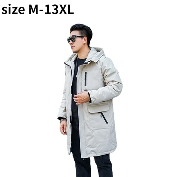 Naujas atvykimo mados super didelis vyrų žemyn striukė negabaritinių vidurio ilgis žieminis paltas, dydis XL-3XL4XL5XL6XL7XL8XL9XL10XL11XL12XL13XL