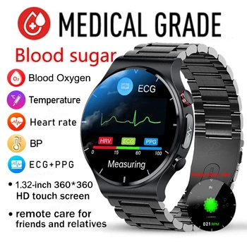 Naujas EKG+PPG Sveikatos Smart Laikrodžiai Vyrų Širdies ritmas, Kraujo Spaudimas Fitness Tracker IP68 Vandeniui Smartwatch 