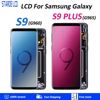 originalus Amoled skystųjų kristalų (LCD Samsung S9 s9 plus Ekranas Jutiklinis Ekranas skaitmeninis keitiklis Samsung GALAXY S9 G960f G960 S9 Plus G965 lcd