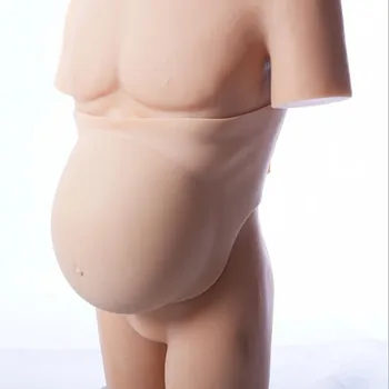 Plokščiadugnis magija atskaitą silikono netikras pilvas netikras nėštumas studija aktoriai vaidina nėščių moterų odą silikono netikrą pilvą