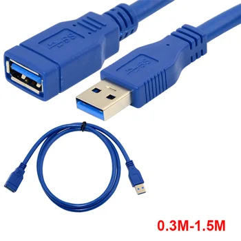 USB 3.0 Vyrų ir Moterų Pratęstas Duomenų Kabelis 0.3 M/1M/1,5 M Kompiuterio Kietąjį Diską USB Diską, Pelę, Klaviatūrą, USB prailginimo Kabelis