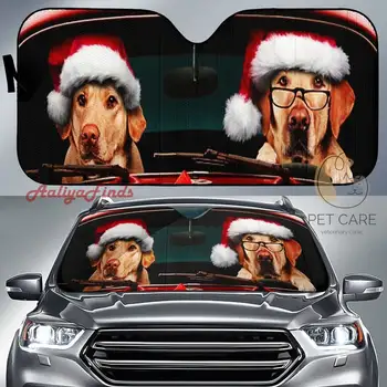 Šuo Vairuotojo Kalėdų Juokinga Automobilio Saulės Atspalvių